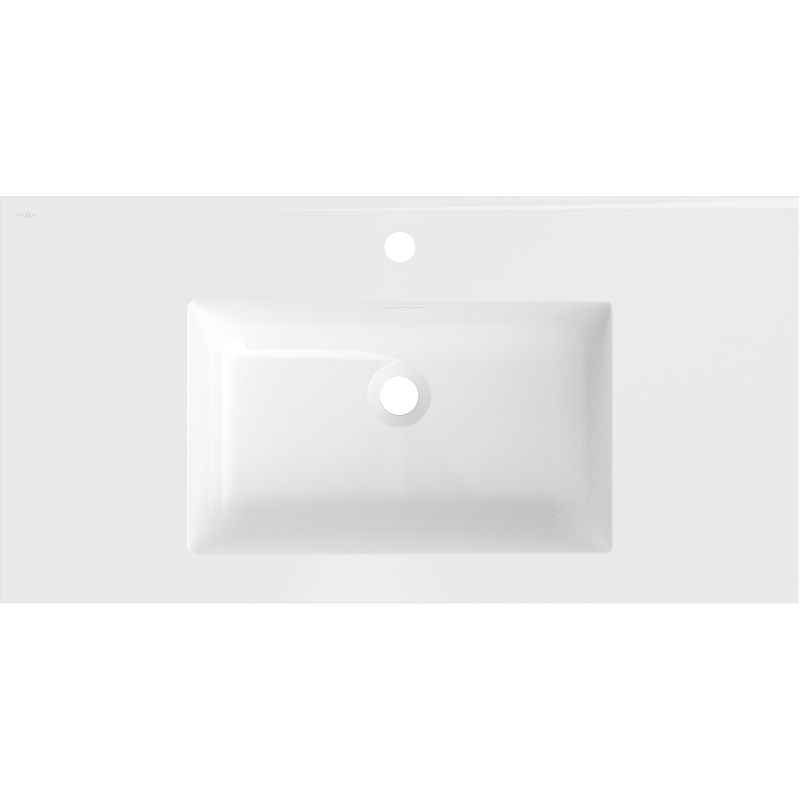 Mexen Otis įmontuota į stalviršį kriauklė 91 x 46,5 cm, balta blizgi - 25189000