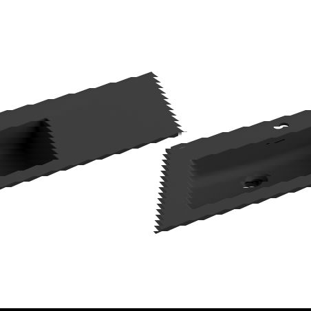 Mexen Otis įmontuojamas stalviršiuje kairysis praustuvas 91 x 46,5 cm, juodas matinis - 25189071L