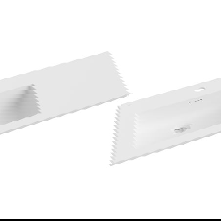 Mexen Otis įleidžiama į stalviršį kairioji praustuvė, 91 x 46,5 cm, balta matinė - 25189001L