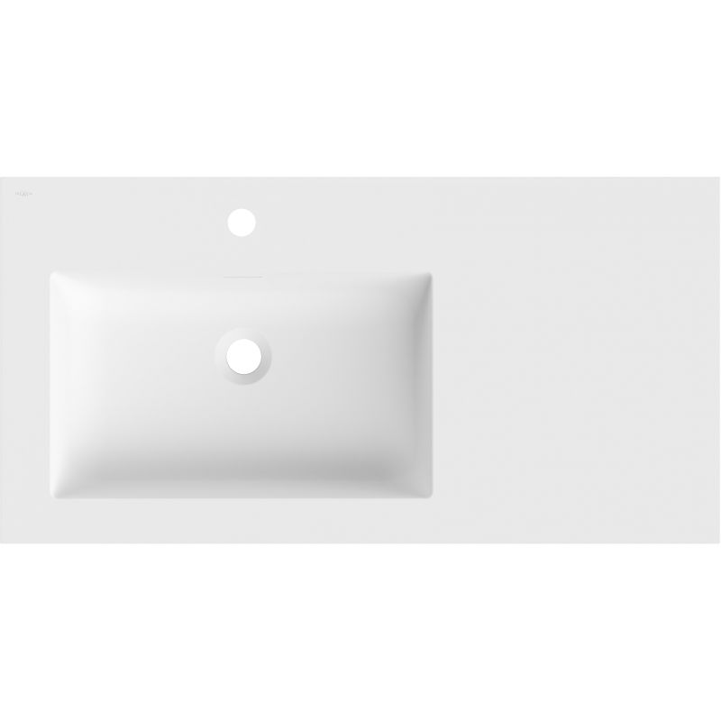 Mexen Otis įleidžiama į stalviršį kairioji praustuvė, 91 x 46,5 cm, balta matinė - 25189001L