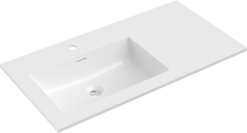 Mexen Otis įleidžiama praustuvė kairėje pusėje 91 x 46,5 cm, balta blizgi - 25189000L