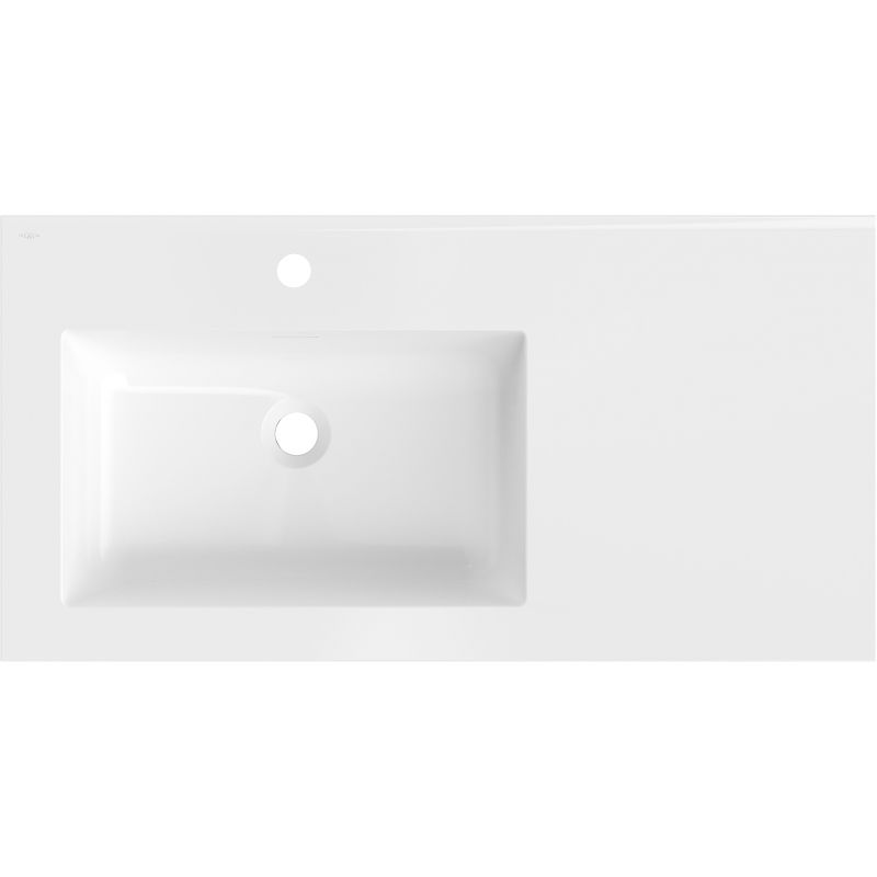 Mexen Otis įleidžiama praustuvė kairėje pusėje 91 x 46,5 cm, balta blizgi - 25189000L