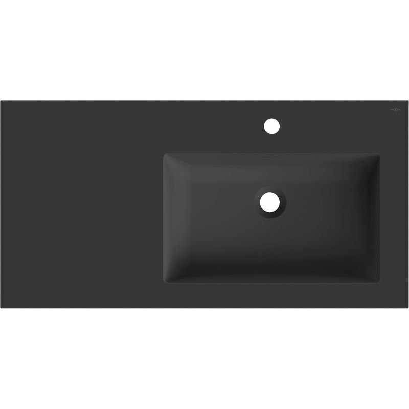 Mexen Otis įleidžiamas praustuvas, dešinysis 91 x 46,5 cm, juodas matinis - 25189071P
