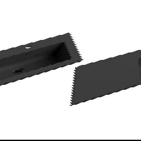 Mexen Otis įleidžiamas praustuvas, dešinysis 91 x 46,5 cm, juodas matinis - 25189071P