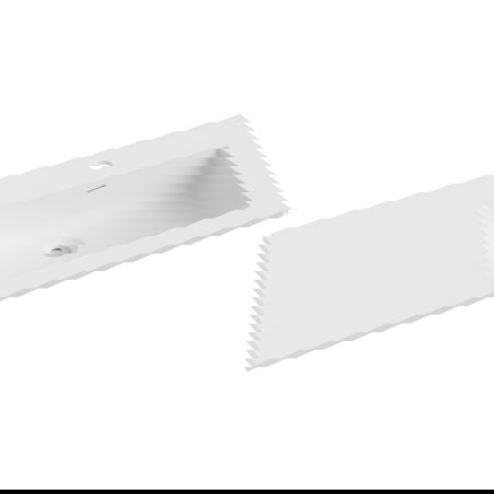 Mexen Otis praustuvė įleidžiama į stalviršį dešinė 91 x 46,5 cm, balta matinė - 25189001P