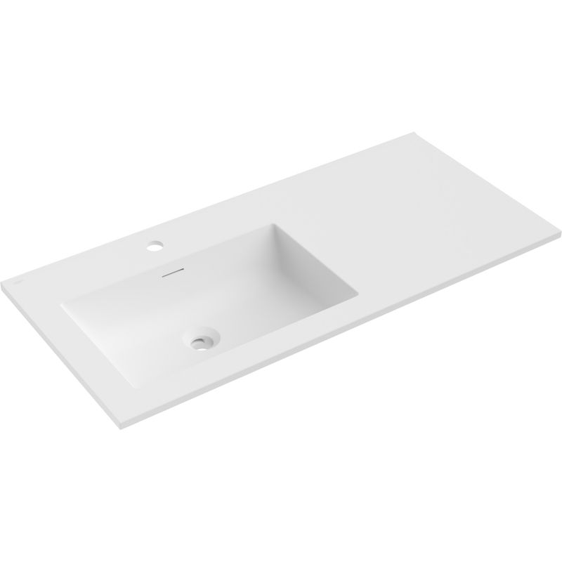 Mexen Otis įleistas į stalviršį kairysis praustuvas 101 x 46,5 cm, baltas matinis - 25181001L