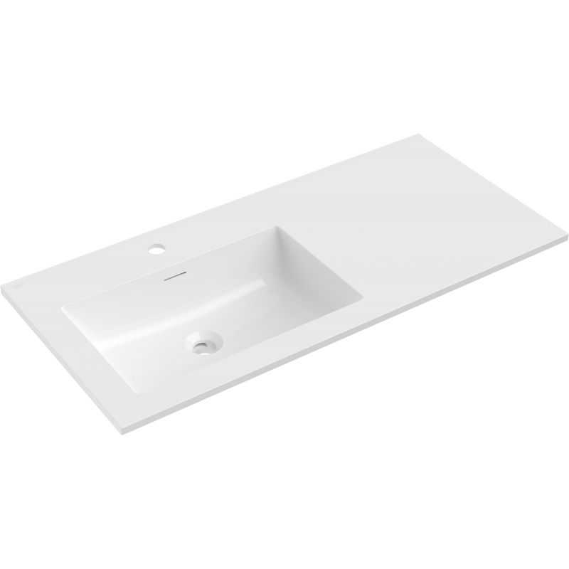 Mexen Otis įmontuojamas praustuvas kairysis 101 x 46,5 cm, baltas blizgus - 25181000L