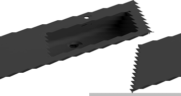 Mexen Otis įleidžiamas į stalviršį kriauklė dešinė 101 x 46,5 cm, matinė juoda - 25181071P