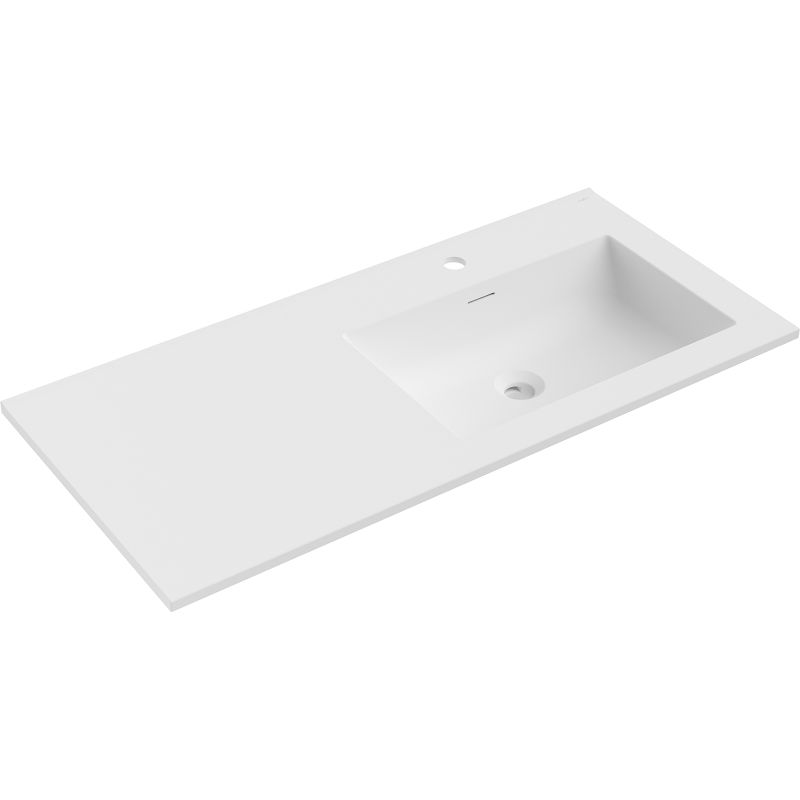 Mexen Otis kriauklė įleidžiamas į stalviršį dešinysis 101 x 46,5 cm, balta matinė - 25181001P