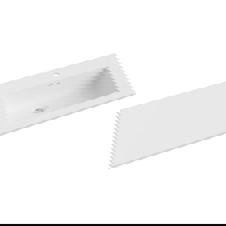 Mexen Otis kriauklė įleidžiamas į stalviršį dešinysis 101 x 46,5 cm, balta matinė - 25181001P