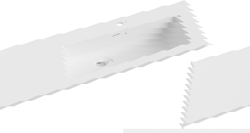 Mexen Otis kriauklė įleidžiamas į stalviršį dešinysis 101 x 46,5 cm, balta matinė - 25181001P