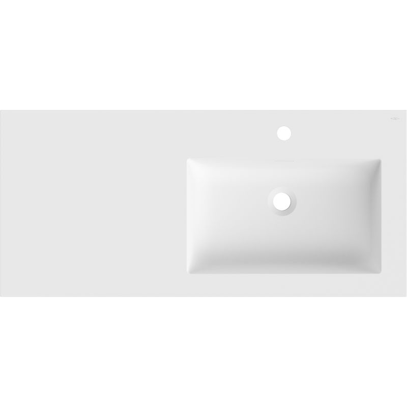 Mexen Otis įmontuojamas praustuvas dešinysis 101 x 46,5 cm, balta matinė - 25181001P