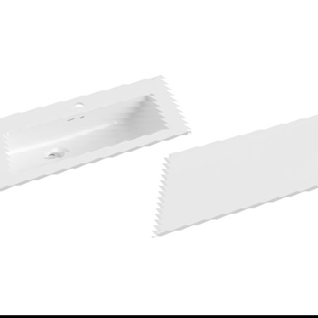 Mexen Otis įleistas stačiakampis praustuvas dešinysis 101 x 46,5 cm, blizgus baltas - 25181000P