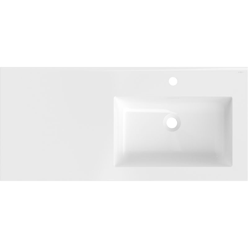 Mexen Otis įleistas stačiakampis praustuvas dešinysis 101 x 46,5 cm, blizgus baltas - 25181000P