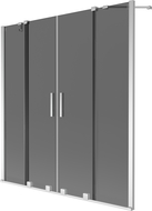 Mexen Velar Duo vonios pertvara 2 dalių, stumdoma, 160 x 150 cm, grafitas, chromas - 896-160-000-42-01
