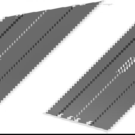 Mexen Velar Duo vonios užuolaidėlė 2-dalys, stumdoma 160 x 150 cm, grafitas, balta - 896-160-000-42-20