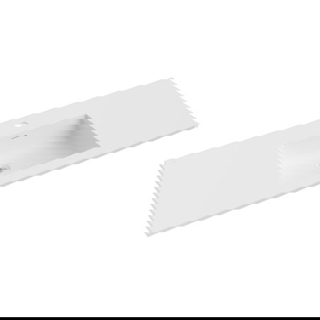Mexen Otis įleidžiamas praustuvas į stalviršį 121 x 46,5 cm, baltas matinis - 25181201