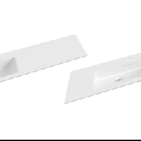 Mexen Otis įmontuojamas į stalviršį kairinis praustuvas 121 x 46,5 cm, blizgi balta - 25181200L