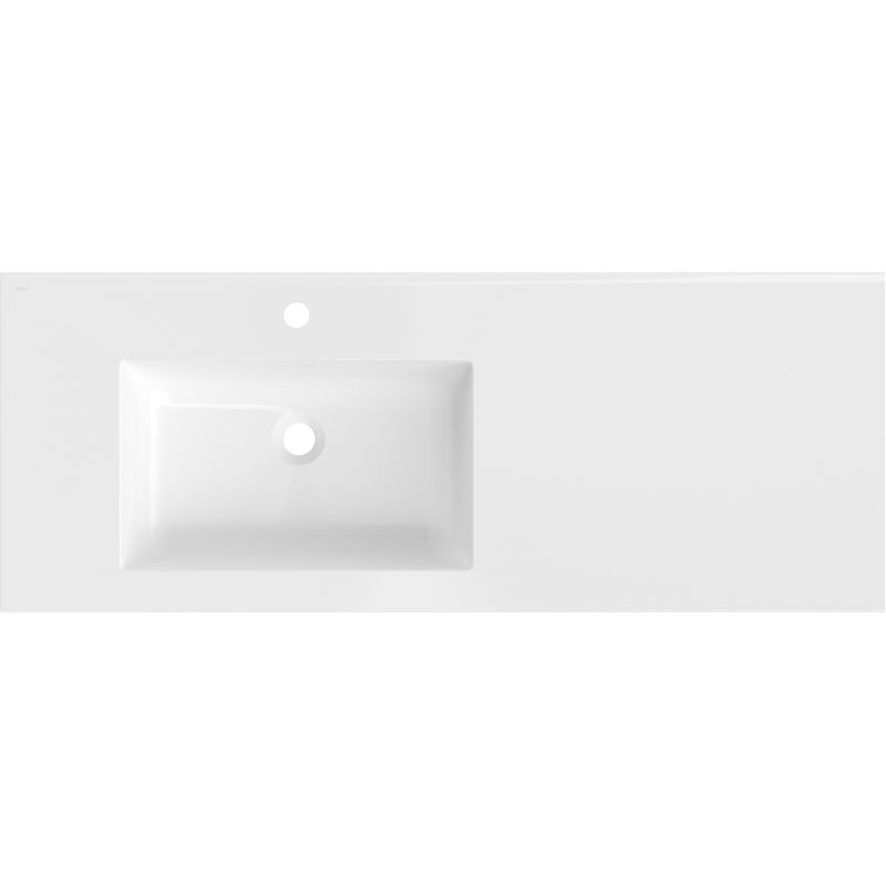 Mexen Otis įmontuojamas praustuvas kairysis 121 x 46,5 cm, balta blizgi - 25181200L