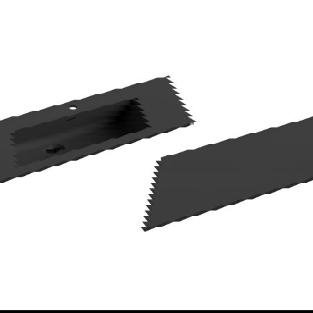 Mexen Otis įleidžiamas praustuvas dešinysis 121 x 46,5 cm, juodas matinis - 25181271P