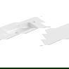 Mexen Otis į stalviršį įmontuojamas dešinysis praustuvas 121 x 46,5 cm, blizgus baltas - 25181200P