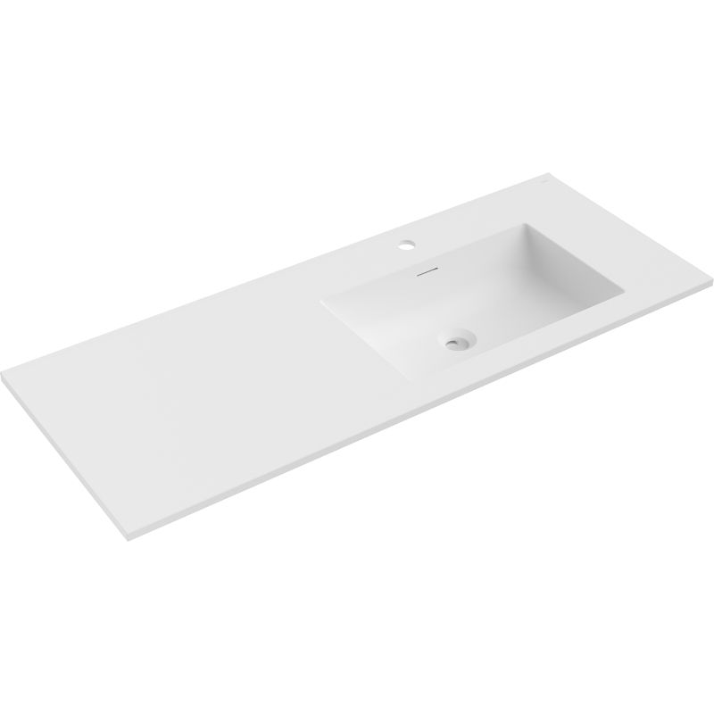 Mexen Otis įmontuojamas praustuvas dešinysis 121 x 46,5 cm, baltas matinis - 25181201P