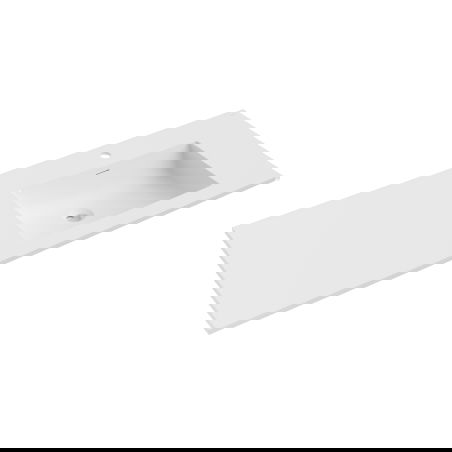Mexen Otis įmontuojamas praustuvas dešinysis 121 x 46,5 cm, baltas matinis - 25181201P