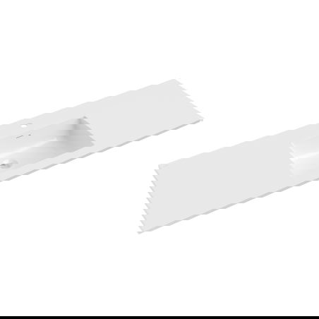 Mexen Otis įleido į stalviršį 141 x 46,5 cm, balta blizgi - 25181400