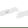 Mexen Otis įleido į stalviršį 141 x 46,5 cm, balta blizgi - 25181400