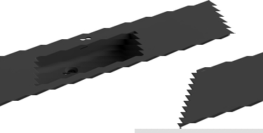 Mexen Otis įleidžiama į stalviršį praustuvė 141 x 46,5 cm, juoda matinė - 25181471