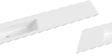 Mexen Otis įmontuojama į stalviršį kriauklė kairinė 141 x 46,5 cm, balta blizgi - 25181400L