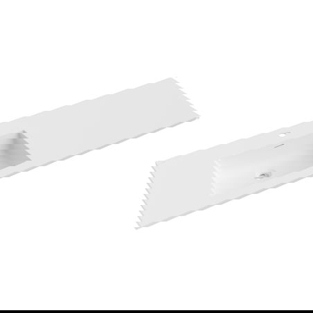 Mexen Otis įmontuojamas į stalviršį kairinis praustuvas 141 x 46,5 cm, balta matinė - 25181401L