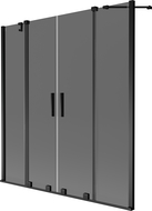Mexen Velar Duo dvigubas vonios ekranas 2-jų dalių slankiojantis 160 x 150 cm, grafitas, juodas - 896-160-000-42-70