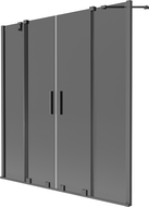 Mexen Velar Dvigubas dviejų dalių nuleidžiamas vonios ekranas 160 x 150 cm, grafitas, gun metal - 896-160-000-42-95