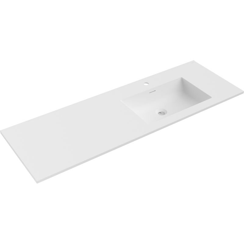 Mexen Otis įmontuojamas į stalviršį praustuvas dešinysis 141 x 46,5 cm, baltas matinis - 25181401P