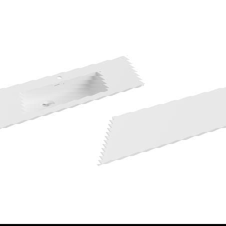 Mexen Otis įmontuojamas į stalviršį praustuvas dešinysis 141 x 46,5 cm, baltas matinis - 25181401P