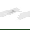 Mexen Otis praustuvė įleidžiama į stalviršį dešinė 141 x 46,5 cm, balta matinė - 25181401P