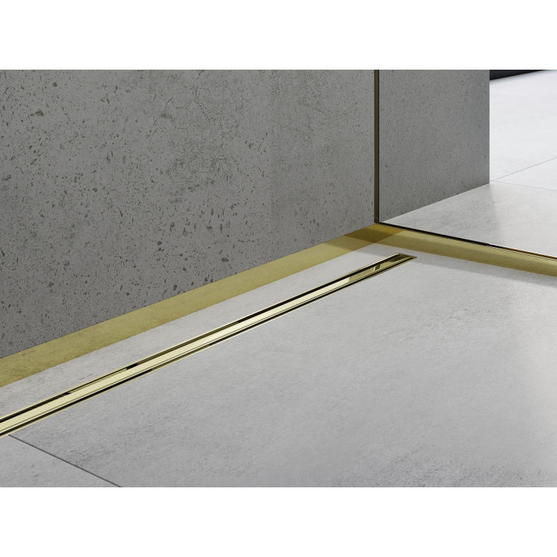 Mexen Line-B priekinė dušo padėklo juosta 130 cm, auksinė - 185003130U