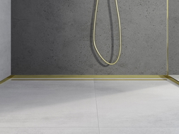 Mexen Line-B priekinė dušo padėklo juosta 130 cm, auksinė - 185003130U