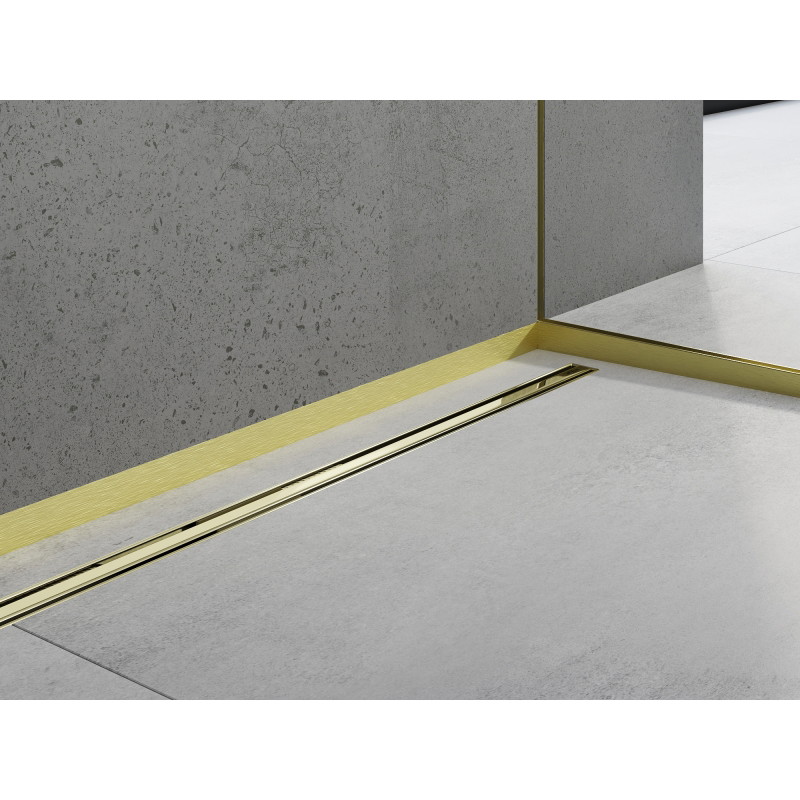 Mexen Line-B priekinė dušo juosta 130 cm, šlifuotas auksas - 185503130U