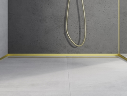 Mexen Line-B dušo pamušalas 130 cm, šlifuota auksinė - 185503130U