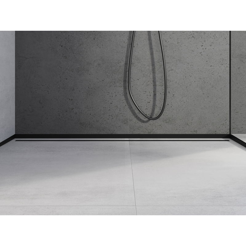 Mexen Line-B priekinė dušo latako juosta 130 cm, juoda - 187003130U