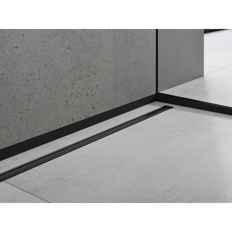 Mexen Line-B priekinė dušo latako juosta 130 cm, juoda - 187003130U