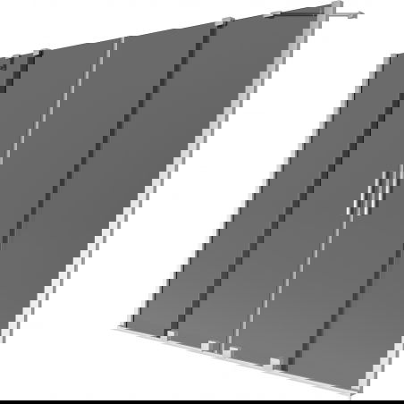 Mexen Velar Duo dvigubas varstomas vonios ekranas 170 x 150 cm, grafitas, chromas - 896-170-000-42-01