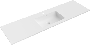 Mexen Otis įmontuojamas praustuvas 161 x 46,5 cm, baltas matinis - 25181601