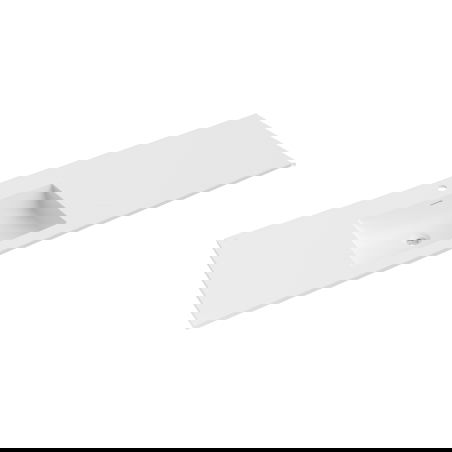 Mexen Otis įleidžiamas praustuvas į stalviršį kairysis 161 x 46,5 cm, baltas matinis - 25181601L