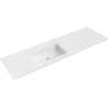 Mexen Otis įleidžiamas praustuvas į stalviršį kairysis 161 x 46,5 cm, baltas matinis - 25181601L