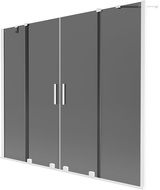 Mexen Velar Duo vonios ekranas, 2 sparnų stumdomas 200 x 150 cm, grafitas, baltas - 896-200-000-42-20