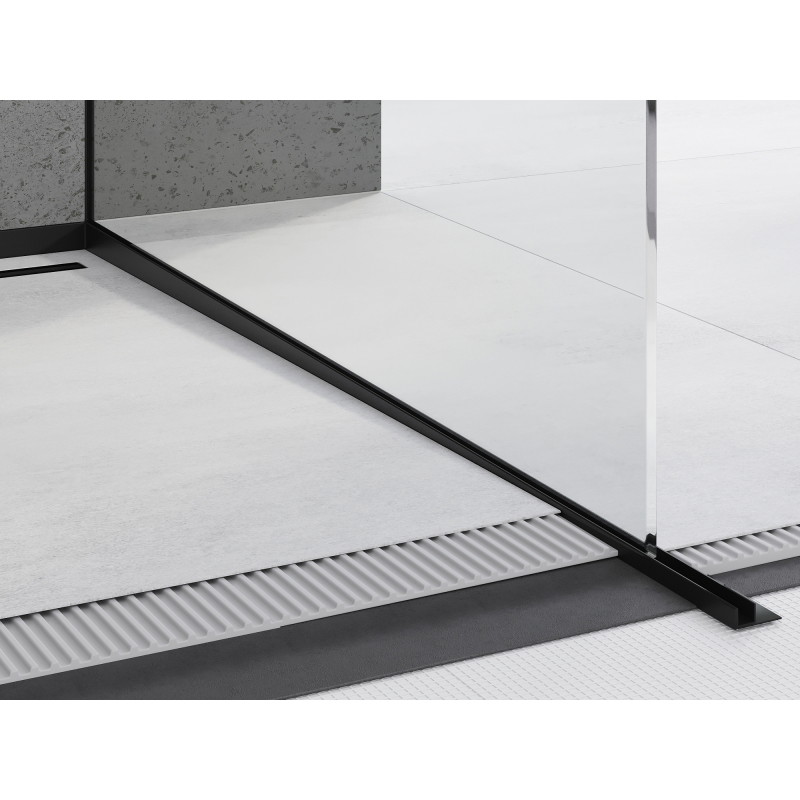 Mexen Line-B 120 cm dešinė stiklo nuolydžio juosta, juoda - 187004120R