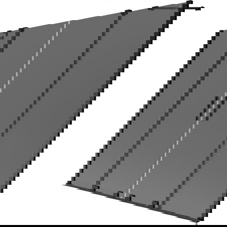 Mexen Velar Duo vonios krašto dvispalvis stumdomas ekranas 200 x 150 cm, grafitas, juodas - 896-200-000-42-70